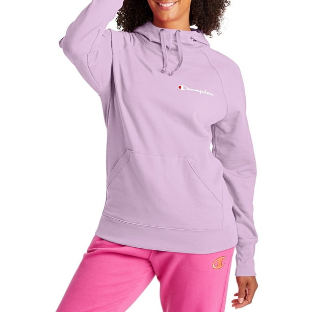 Left Chest Script Champion Women's Powerblend Fleece Hoodie Left Chest Script Champion Women's Powerblend Fleece Hoodie